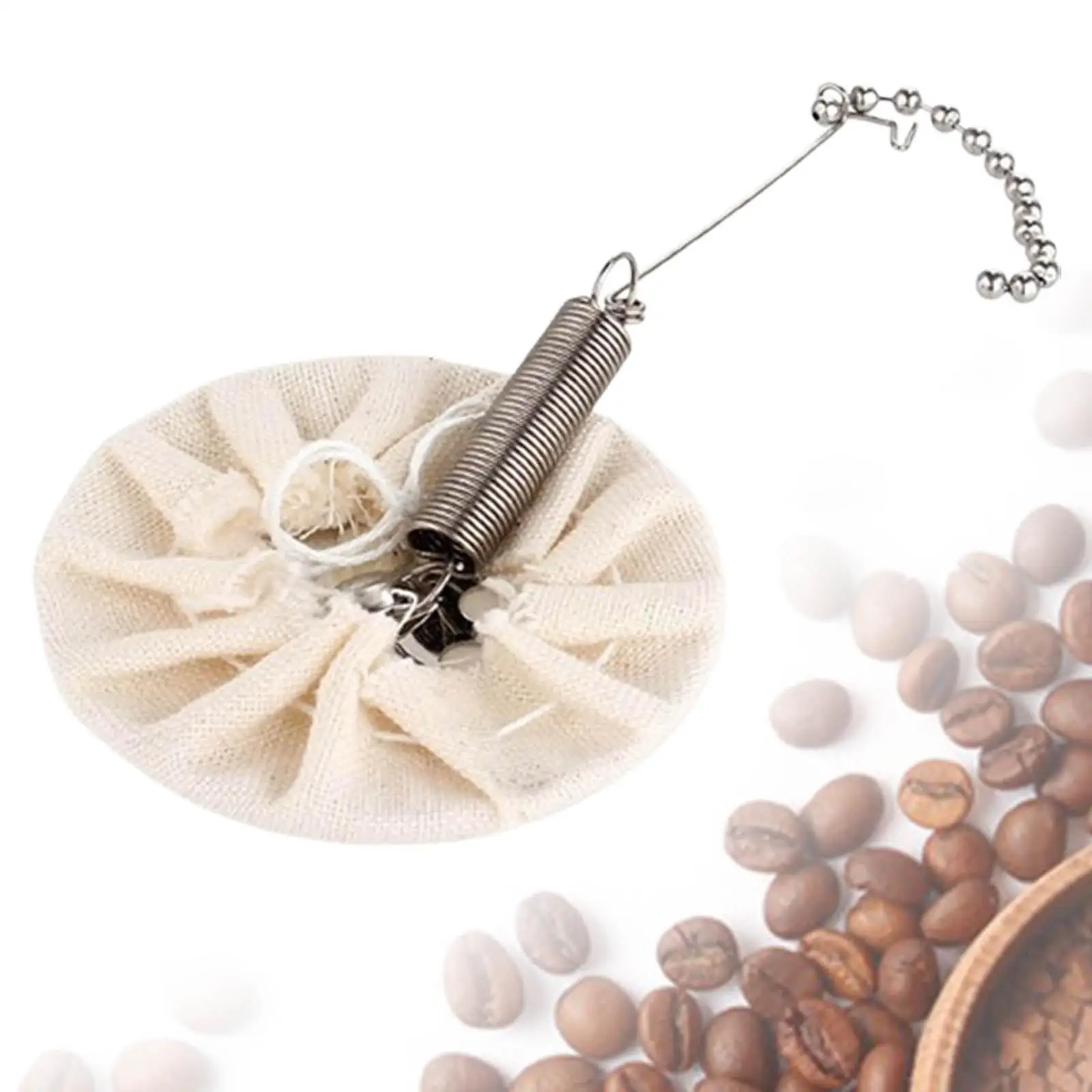 Сифонный фильтр для кофе из нержавеющей стали, простой в использовании с цепочкой, кофейные аксессуары для кофеварки, многоразовый для кофейни, дома