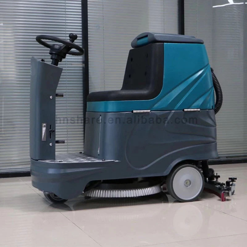 Tipo di auto a batteria Ride on Floor Scrubber Commercial Tennis Court Floor Road Sweeper Machine