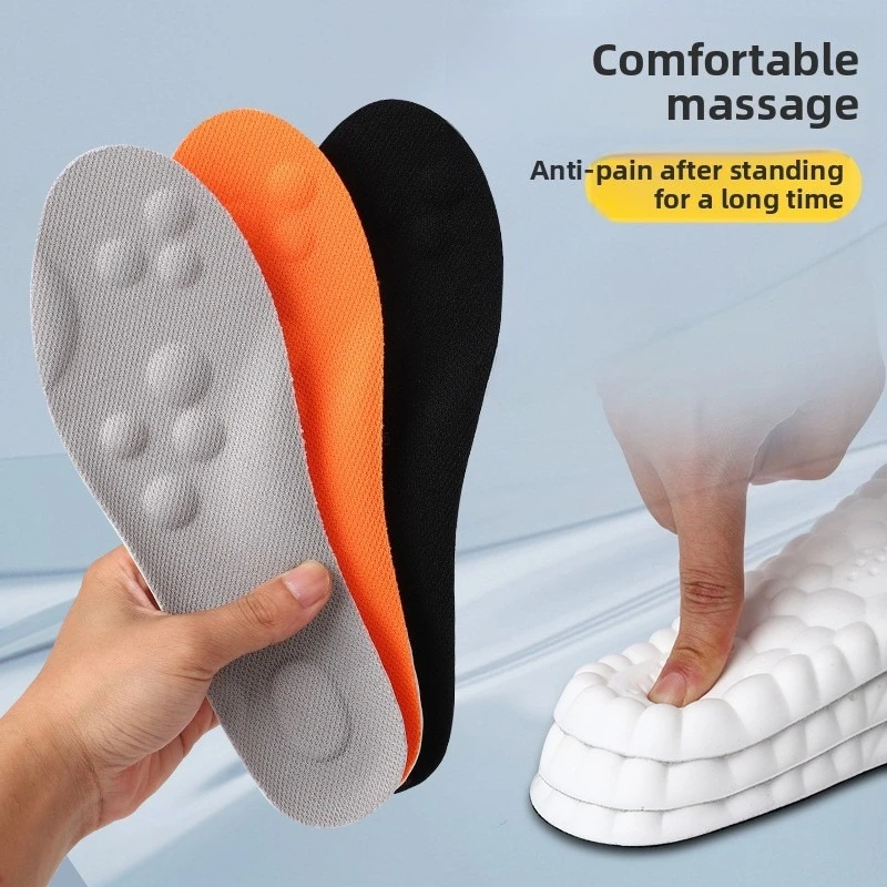 Sports Insoles - PU Full-Length Insoles with Cloud-Like Cushioning Odor-Resistant Breathable, High Elasticity & Shock Absorption