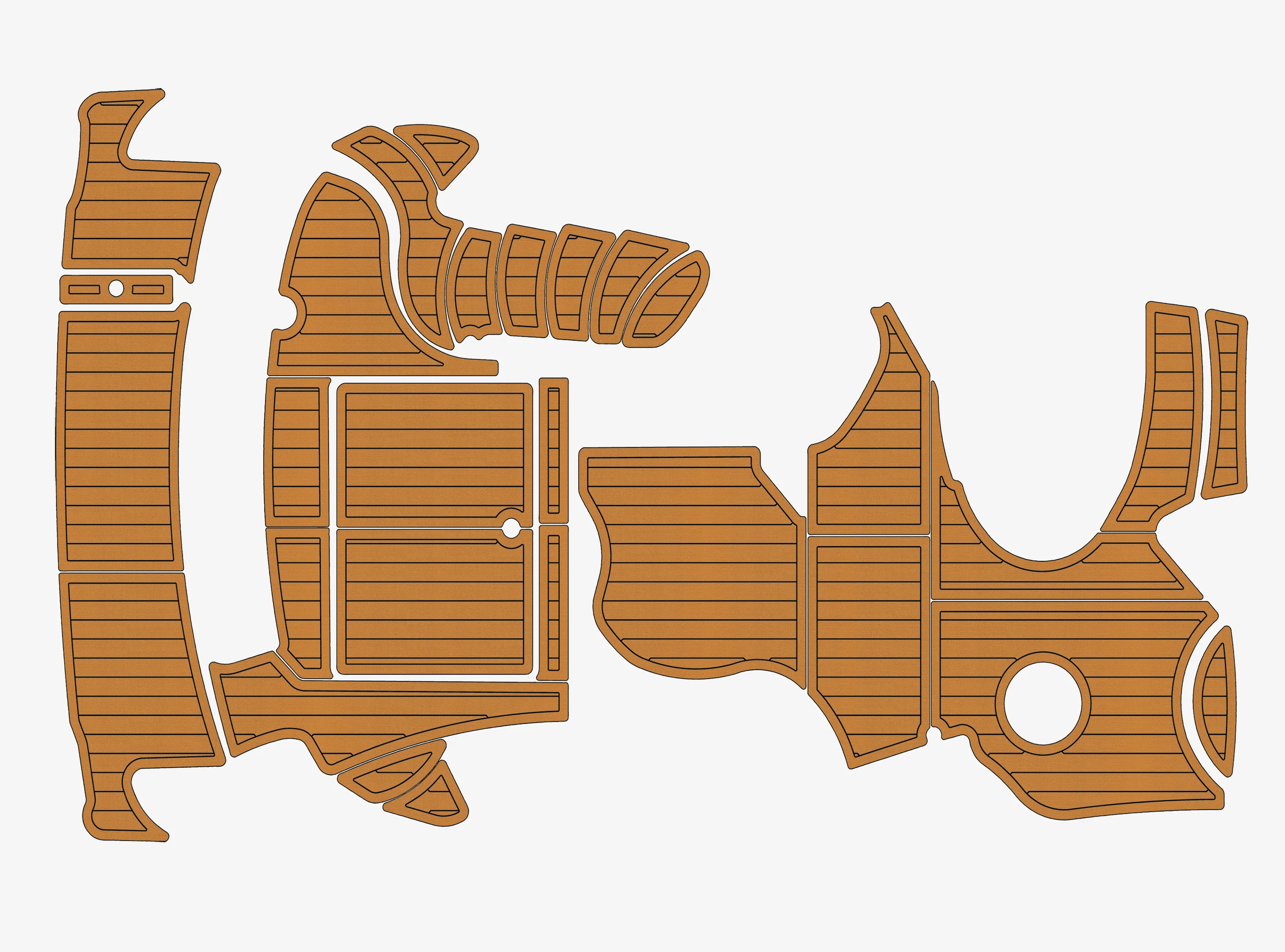 

Anti-Skid EVA Faux Teak Self-Adhesive 6mm Boat Decking Pad for 2019 Sea Ray SDX Yacht Cockpit Durable Marine Flooring