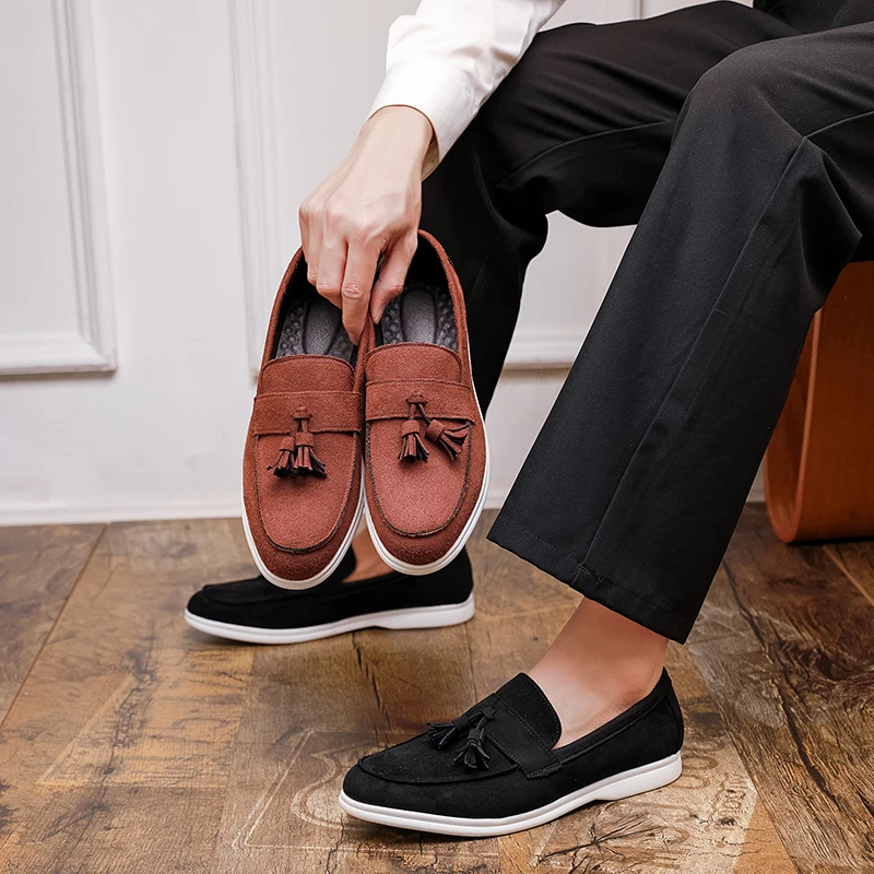 

Men's New casual loafers Retro gentleman minimalist style Work Office 38-46 Outdoor walking daily shoes Hot selling flat