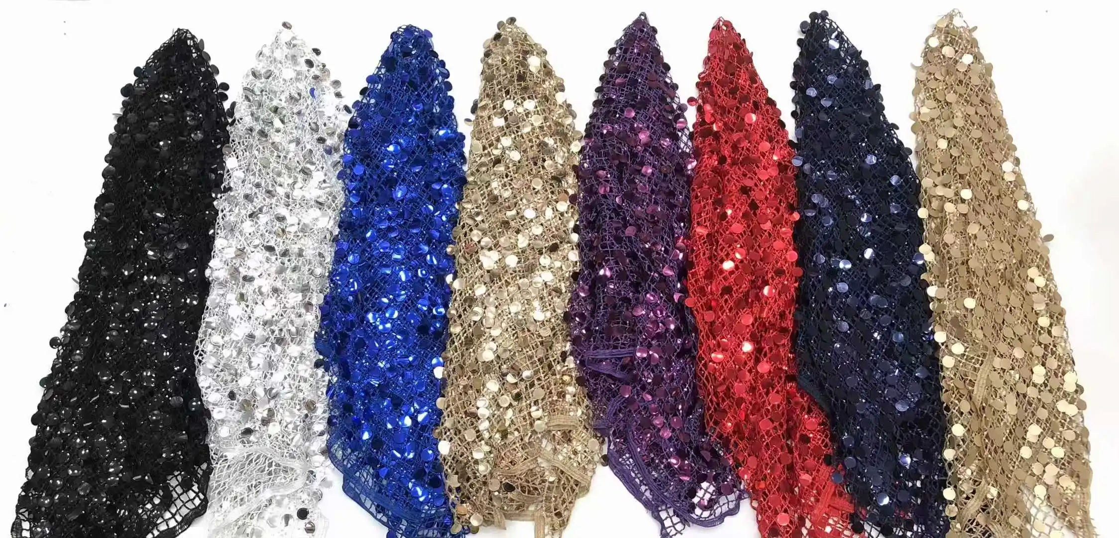 

Gold Silver Shiny Sequin Fabric Geometric Pattern Artificial Lace Fabric Clothing Wedding Dress Designer Wide 125cm Sold By Yard