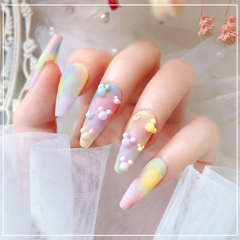 Beads Jewelry Making Mini Metal Beads Nail Charms 3D Nail Art Decoration Nail Art Rhinestones Macaron Color Bubble Beads