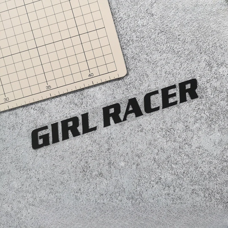 1PC GIRL RACER Motorcycle Stickers Car Window Bumper Decoration Motorbike Front Cowl Fuel Tank Side Fairings Helmet Vinyl Decals