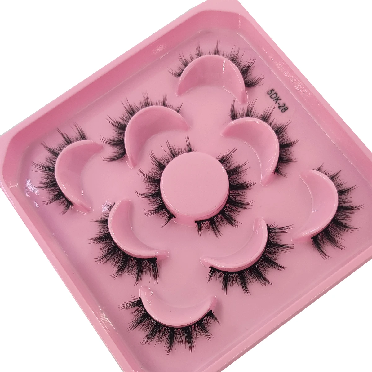 AMSDCN 5 pares de cílios de vison artificial de longa duração natural dramático extensão de cílios beleza e maquiagem