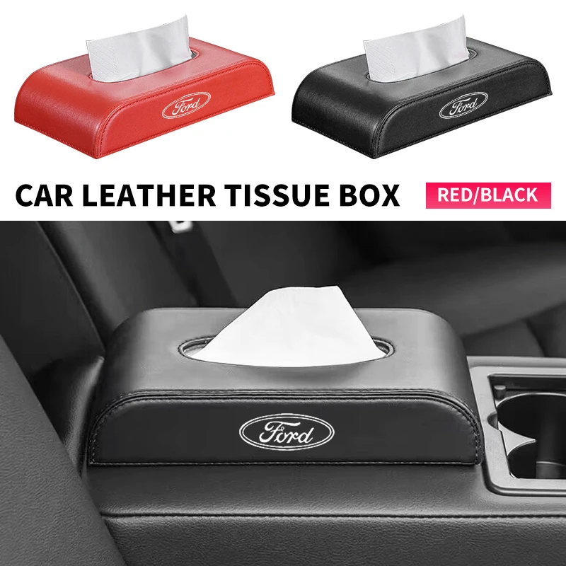 Car Tissue Box Holder Center Console Armrest Napkin Box For Ford Ranger S-Max Focus Galaxy Mondeo Transit Tourneo Custom Ranger