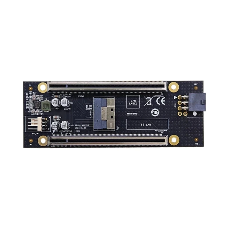 PCIe .0 Adapter Card 8/x16 Slot Into Two For NVMe 10GbE Card