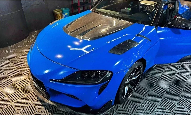 

Applicable To: 2019-2023 Toyota Supra A90A91 Carbon Fiber Cover Bull Demon King LB Open Hole Engine