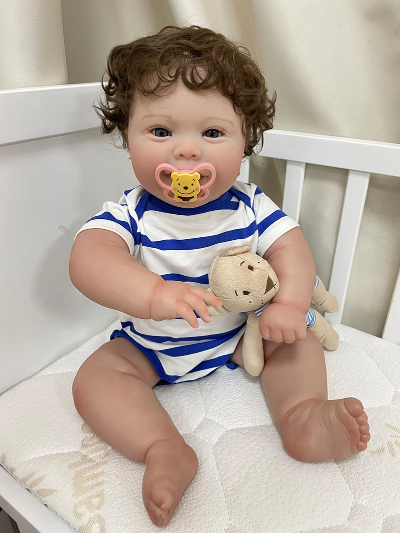 Cokela 20inch/50cm Real Baby Doll Reborn Doll Soft Touch Realistic Silicone Reborn Baby Doll With Implanted Artificial Hair
