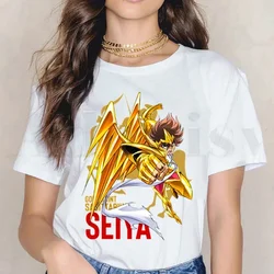 Saint Seiya Knights Of The Zodiac Burn Cosmos Short Sleeve Female Tops Tees Harajuku  VintageT Shirts Women's T-shirt