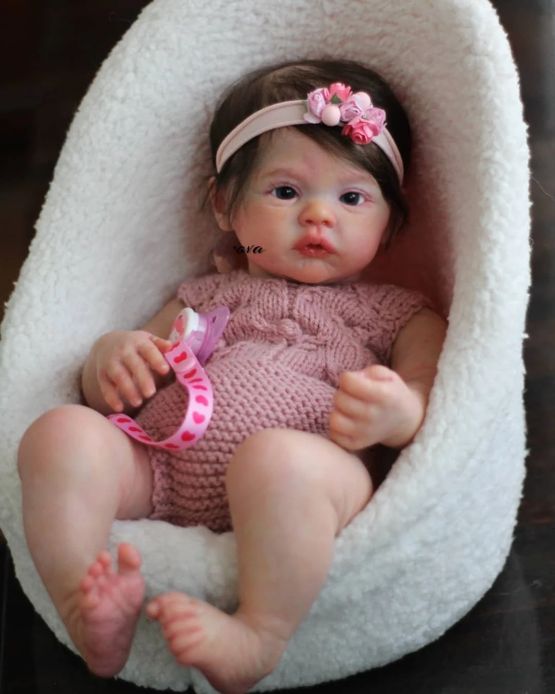 45cm Full Body Soft Silicone Viny Meadow Bebe Reborn Girl With Rooted Hair Handmade Lifelike Real Reborn Doll Toy For Children