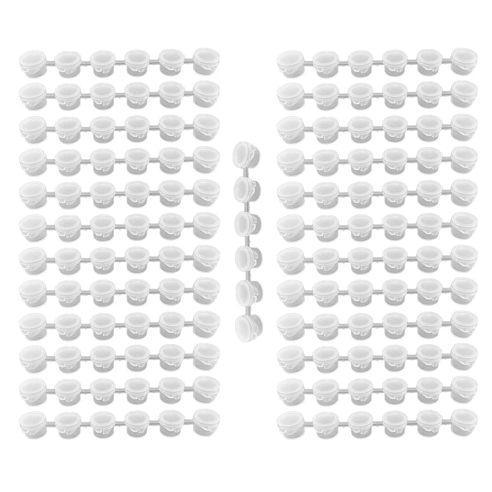 25 Pcs Paint Empty Box Case Container Mini Pigment Watercolor Sub-packing Pans Plastic Travel