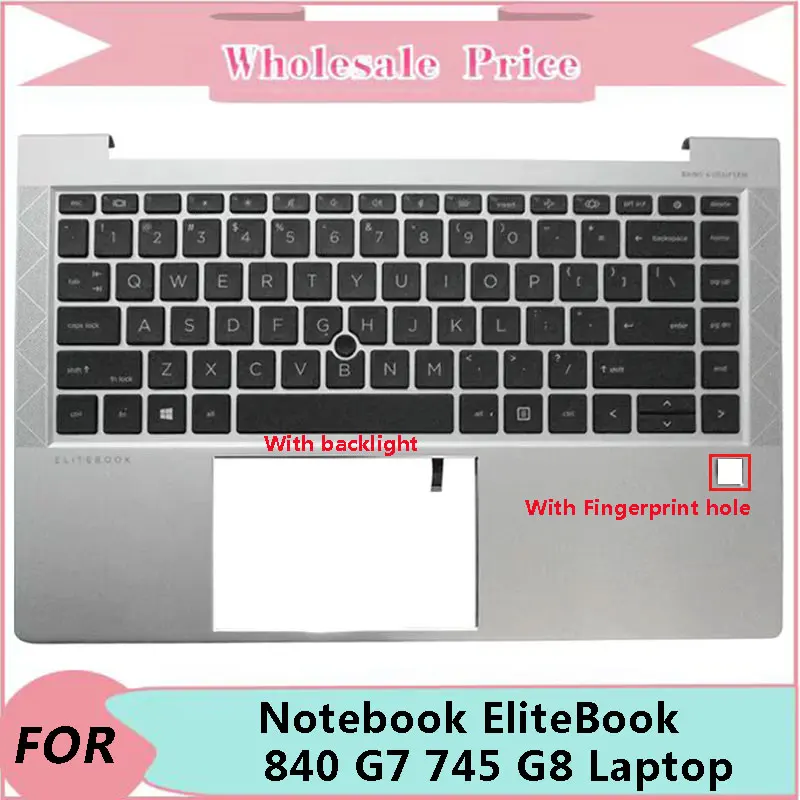 

New Original For HP Notebook EliteBook 840 G7 745 G8 Laptop Palmrest Case Keyboard US English Version Upper Cover