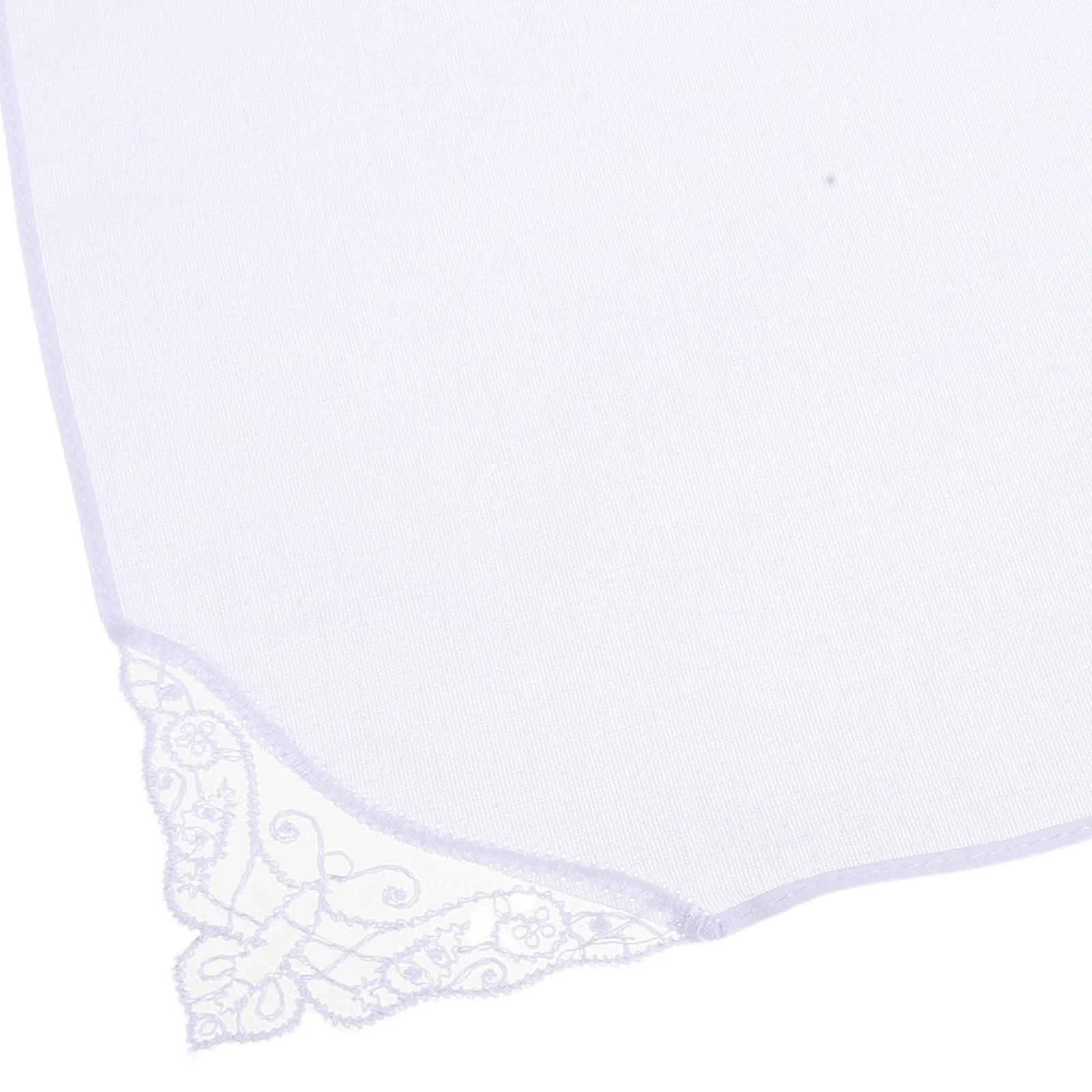 6개입 수제 자수 레이스 손수건 재사용 가능한 두꺼운 면 여성용 빈티지 스타일 포켓 스퀘어 11x11 인치