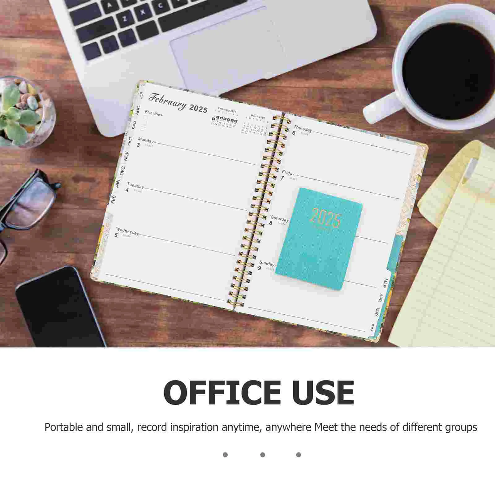 2025, Zeitplan, Planer, Buch, Studenten, Agenda, Notizblock, Notizbuch, Monitor, Geschäftsplanung, Haushaltsorganisator, Pu, Dating-Notizbücher