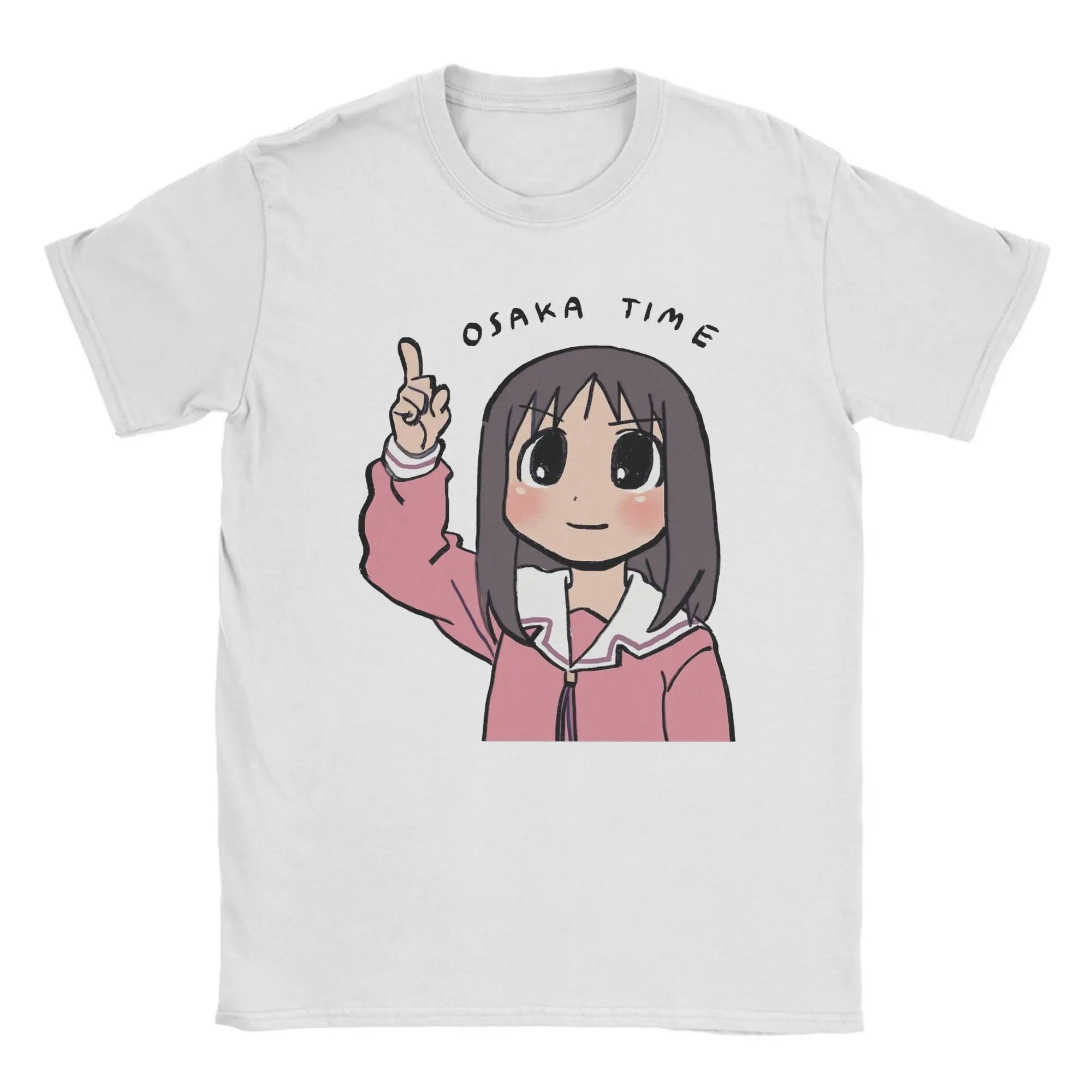 

Men's T-Shirts Osaka Time Ayumu Anime Azumanga Daioh Novelty 100% Cotton Tees Short Sleeve T Shirt Round Neck Tops Summer