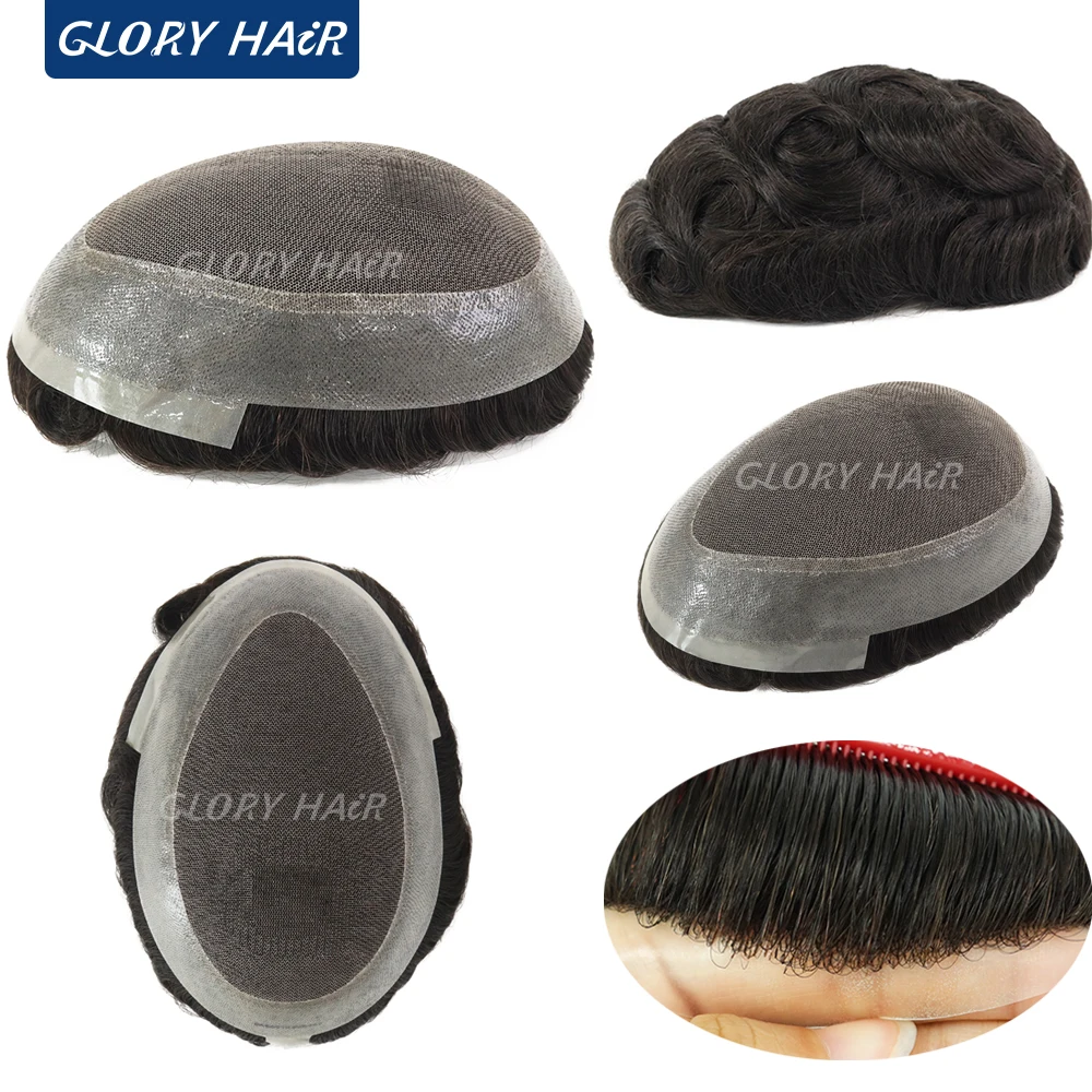 دورا أستراليا الرجال الشعر الاصطناعية نمط حر رجل الشعر المستعار الشعرية الاصطناعية خصلات الشعر المستعار الإنسان نظام استبدال الشعر للرجل #1