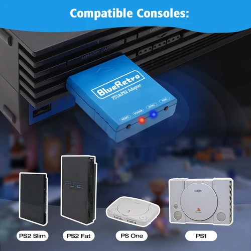 Imagen 2 del producto Adaptador receptor de controlador inalámbrico RetroScaler BlueRetro para PS2 PS1 PS One para PS4 PS5 Nintendo Switch 8Bitdo Contorllers