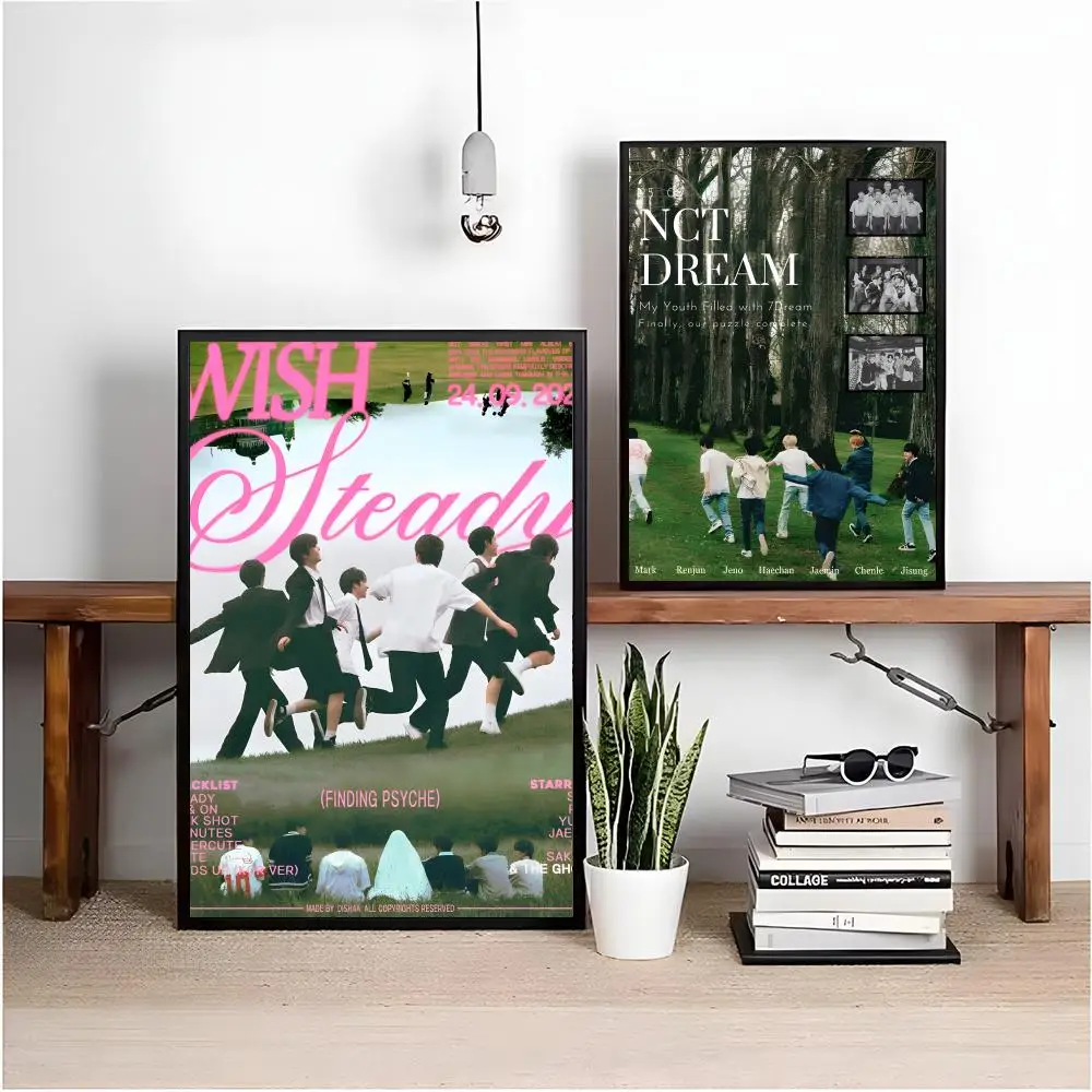 Kpop N-NCT أتمنى اللوحة الخط HD طباعة شخصية قماش جدار جدارية ملصق فني صور لغرفة المعيشة ديكور المنزل #5