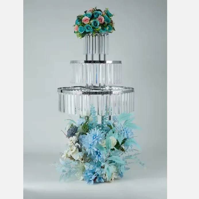 

4pcs/8pcs)New style 5 layer Metal Large Centerpieces Backdrop Flower Stand Iron Centerpieces for Party Wedding Event