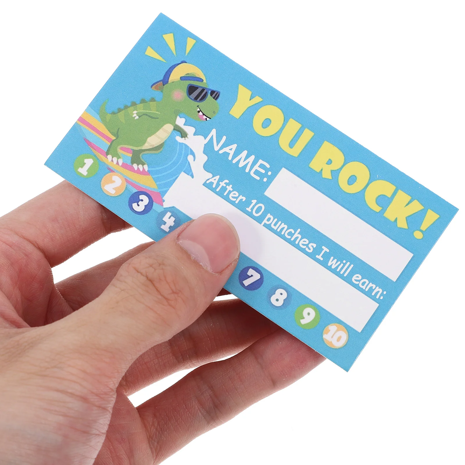 

250Pcs Punch Cards for Classroom Creative Reward Cards with Name and Reward Column Teaching Props for Elementary School Home