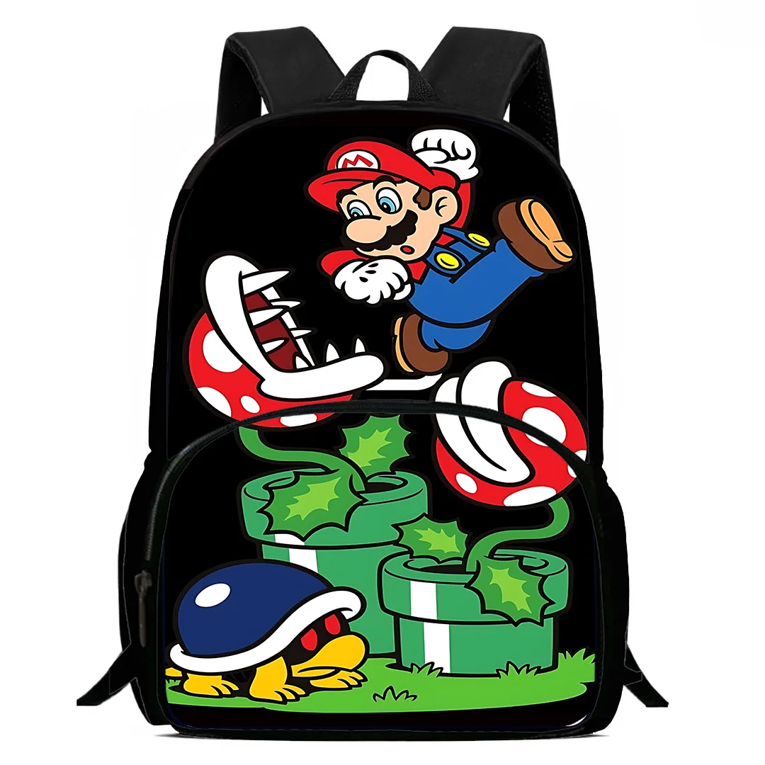 M-Marios-Mochila de Grande Capacidade Infantil, Mochila Escolar Durável, Mochila de Acampamento, Meninos e Meninas, Estudante, Bonito