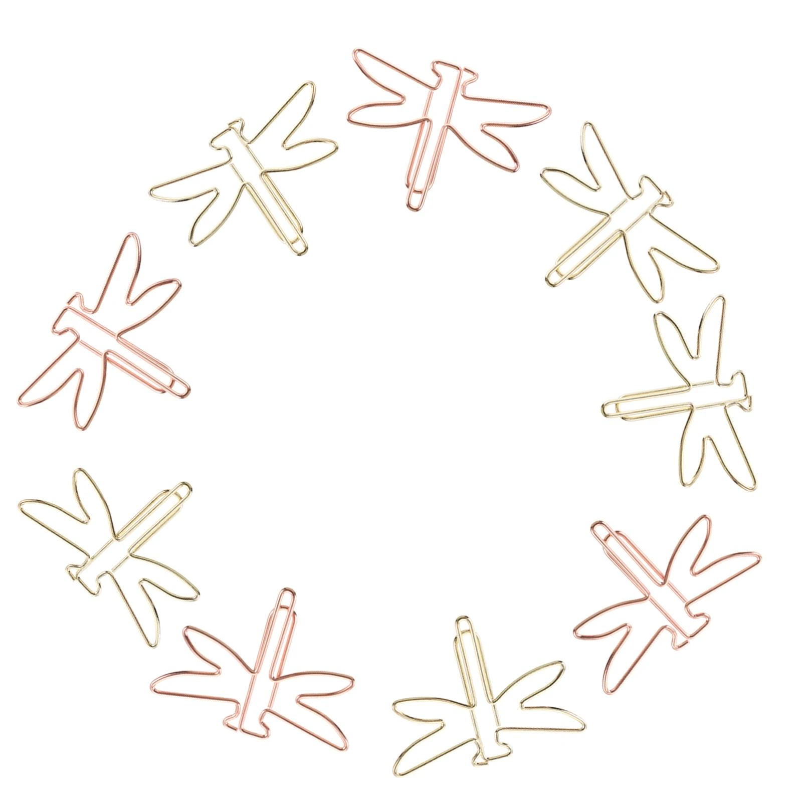 20Pcs Gold Bee Paper Clips Creative Metal Document Clips Small Office Paper Clamp Paperclips for Filing Notes Metal Paperclips