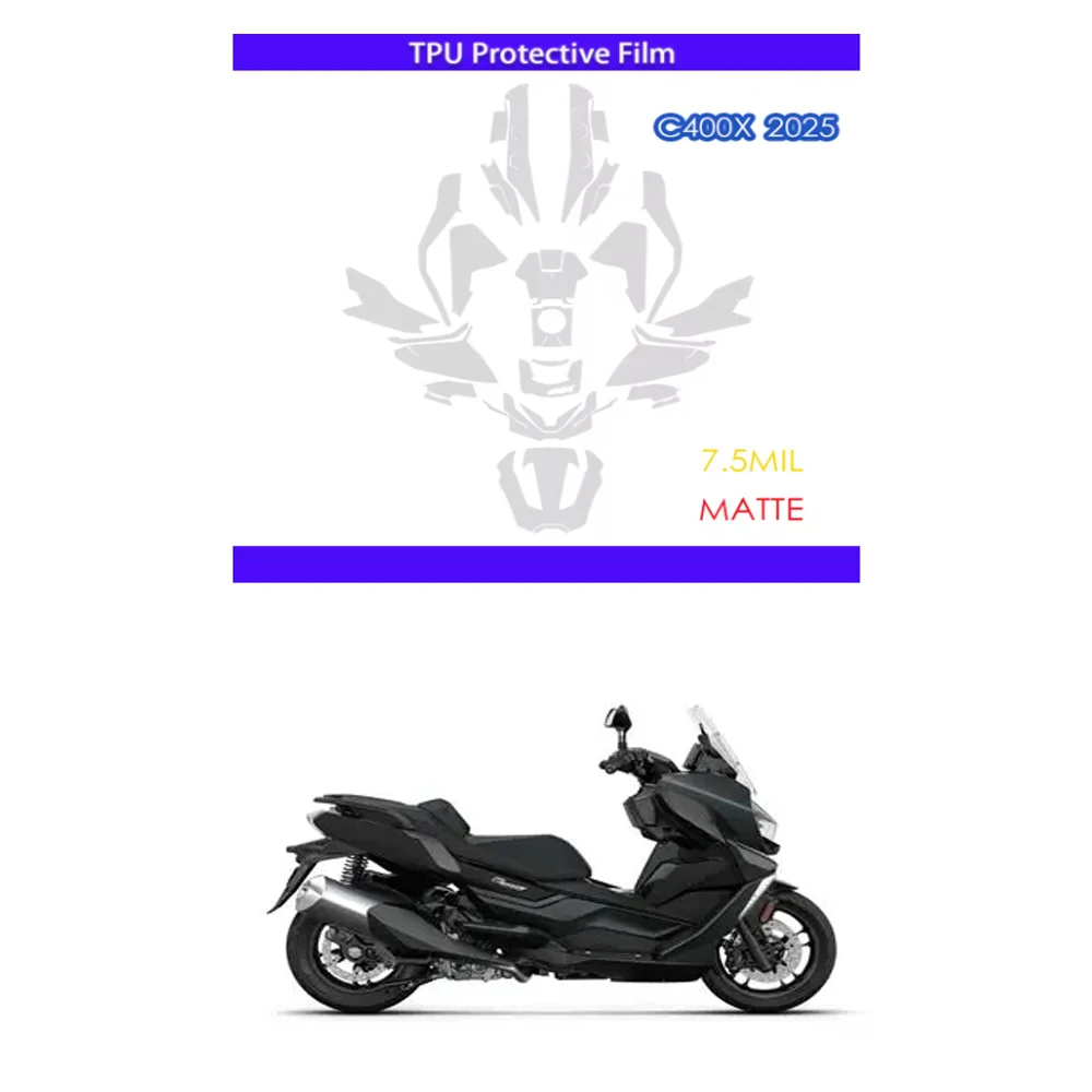 

C400X TPU Paint Protection Film for BMW C400X 2025 Model Compatible with C 400 X models Scratch-resistant gloss/matt paint prote