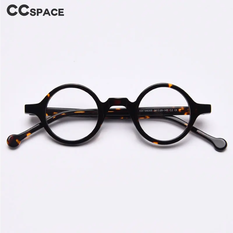 49437 Retro Punk Acetate Optical Frames Round Small Frame Men Women Fashion Computer Glasses