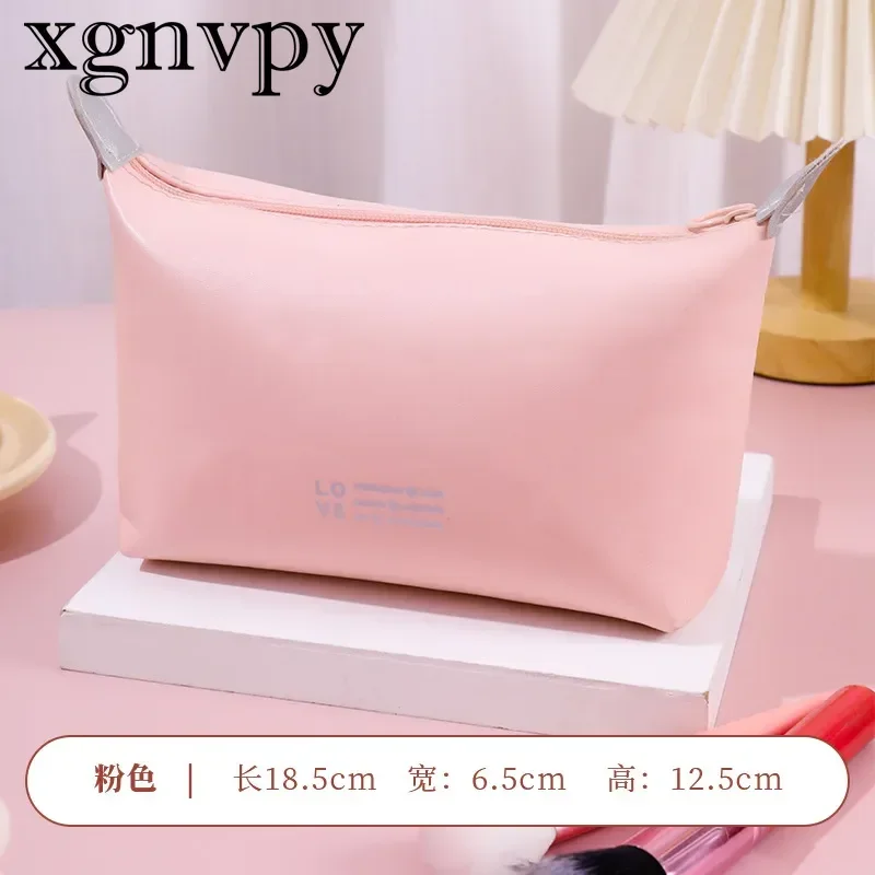 Xgnvpy Reizen Mode Make-Up Tas Ins Wind Pu Cosmetica Opbergtas Reizen Waterdichte Handbagage Toilettas