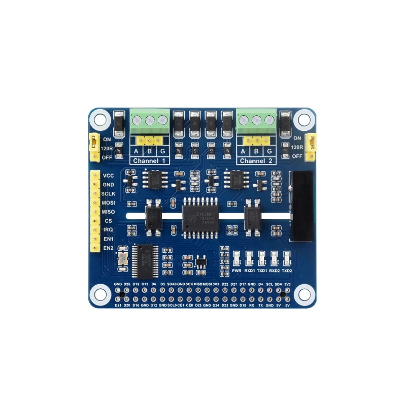 

Dual-channel isolated 2-way RS485 expansion board SC16IS752/SP3485