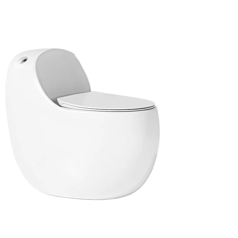 

S15 Little Chubby Dun Creative Toilet Egg Shape Design Ceramic Household Toilet Siphon Ordinary Toilet