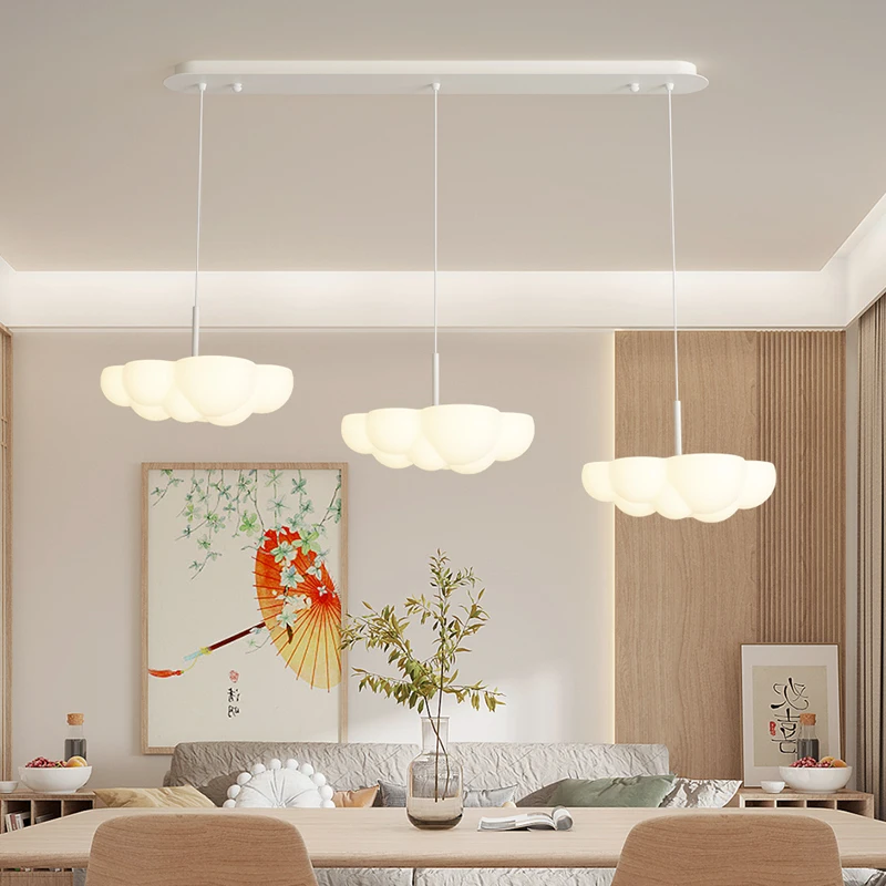 Modern Cloud Chandelier Dining White Floating Cloud Pendant Light Kitchen Island Light Indoor Parlor Bedrom Decor Hanging Lamp