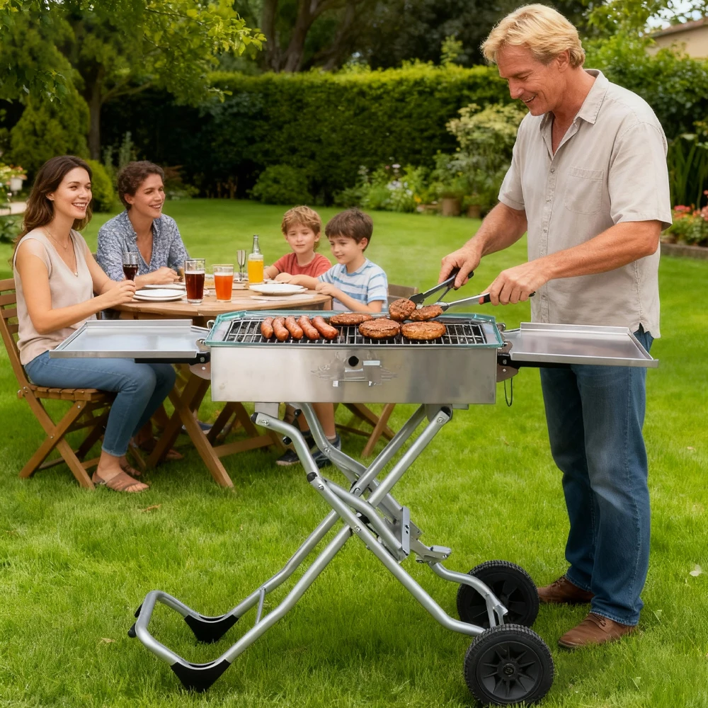 ！@Factory Supply Attractive Price Foldable Portable Barbecue Grill Outdoor Garden Camping Grill
