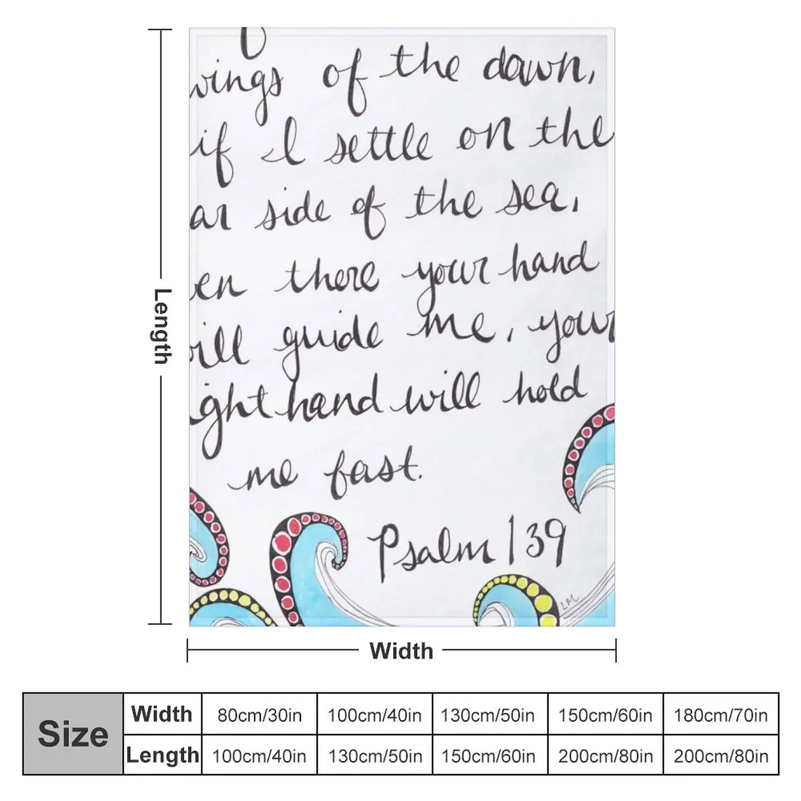 Psalm 139 Throw Blanket couch cozy soft plush fuzzy picnic outdoor blanket