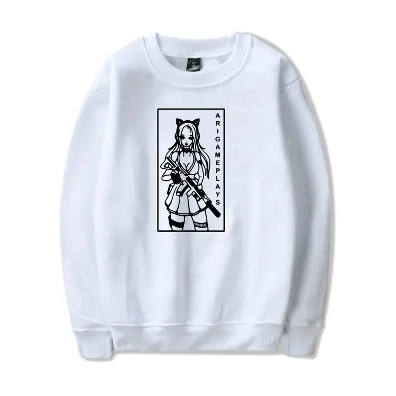 2024 arigameplays vintage 90s merch sweatshirt men women print Ari gameplays pullover unisex Harajuku casual clothing