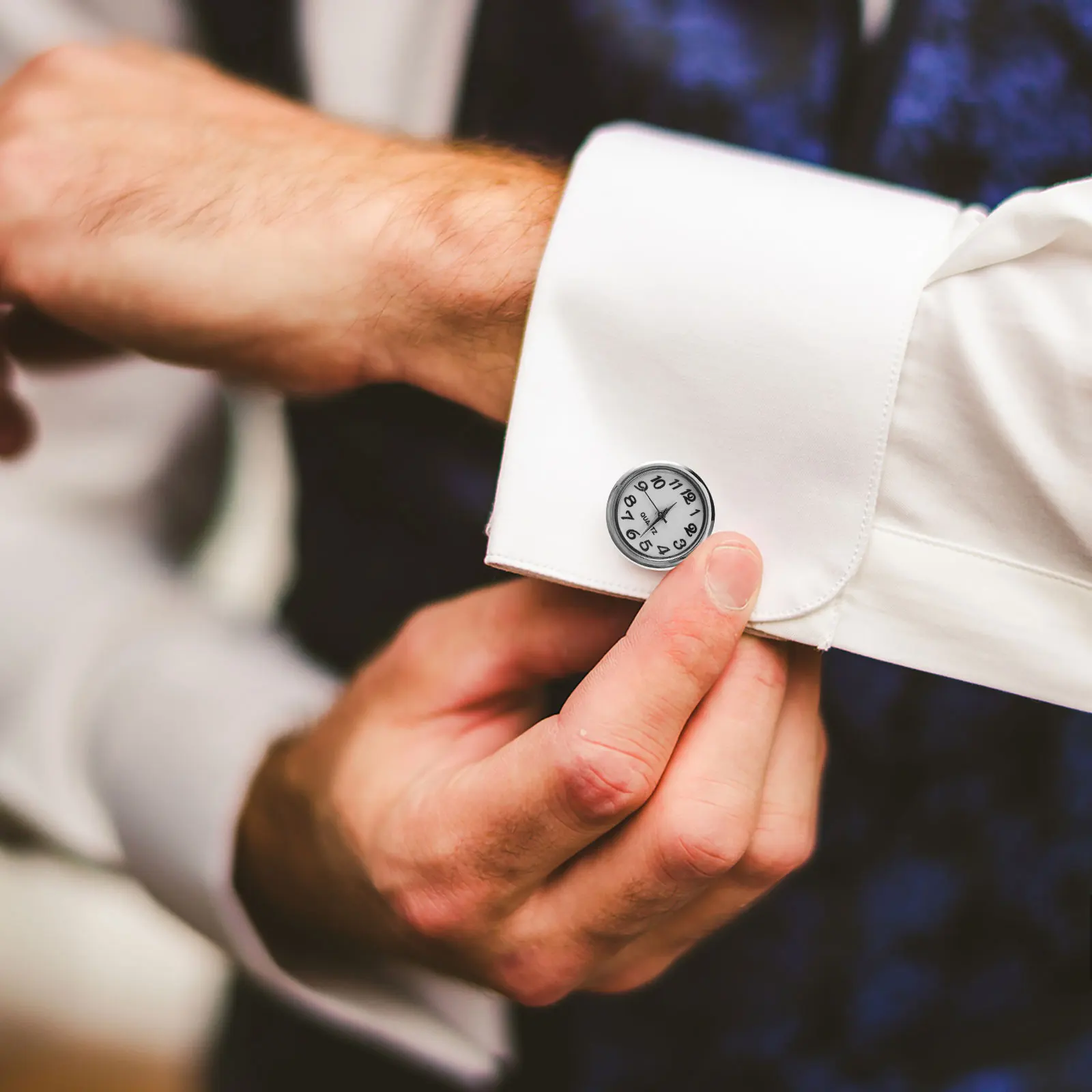 

2pcs Mechanical Cufflinks For Men Unique Watch Cufflinks Creative Shirts Sleeve Cuff Button Durable Ornament Decoration Business