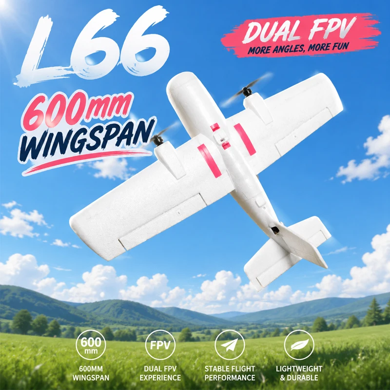 DF-L66 Rc Aircraft Fixed Wing 660MM Wingspan Dual Motor Quick-release Portable Outdoor Flight Plane Toys Gifts