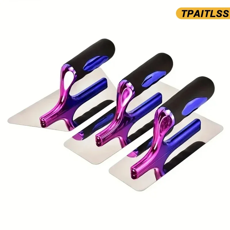 

0.5mm Thickness Colorful Stainless Steel Plastering Trowel Paint Scraper, Cement, Repairing Cracks Bricklaying Construction Tool