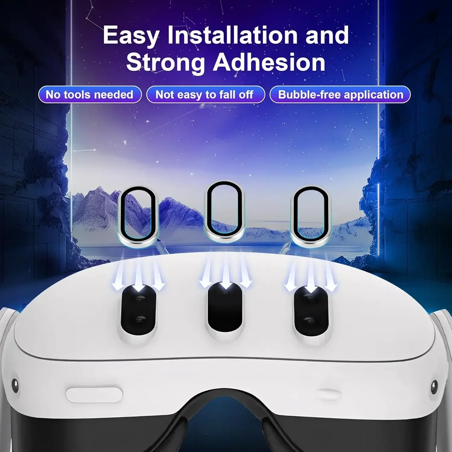 Anti-scratch Len Protective Films Tempered Glass Lens Cover for Meta Quest3 Camera Lens Protector for Meta Quest 3 Accessories