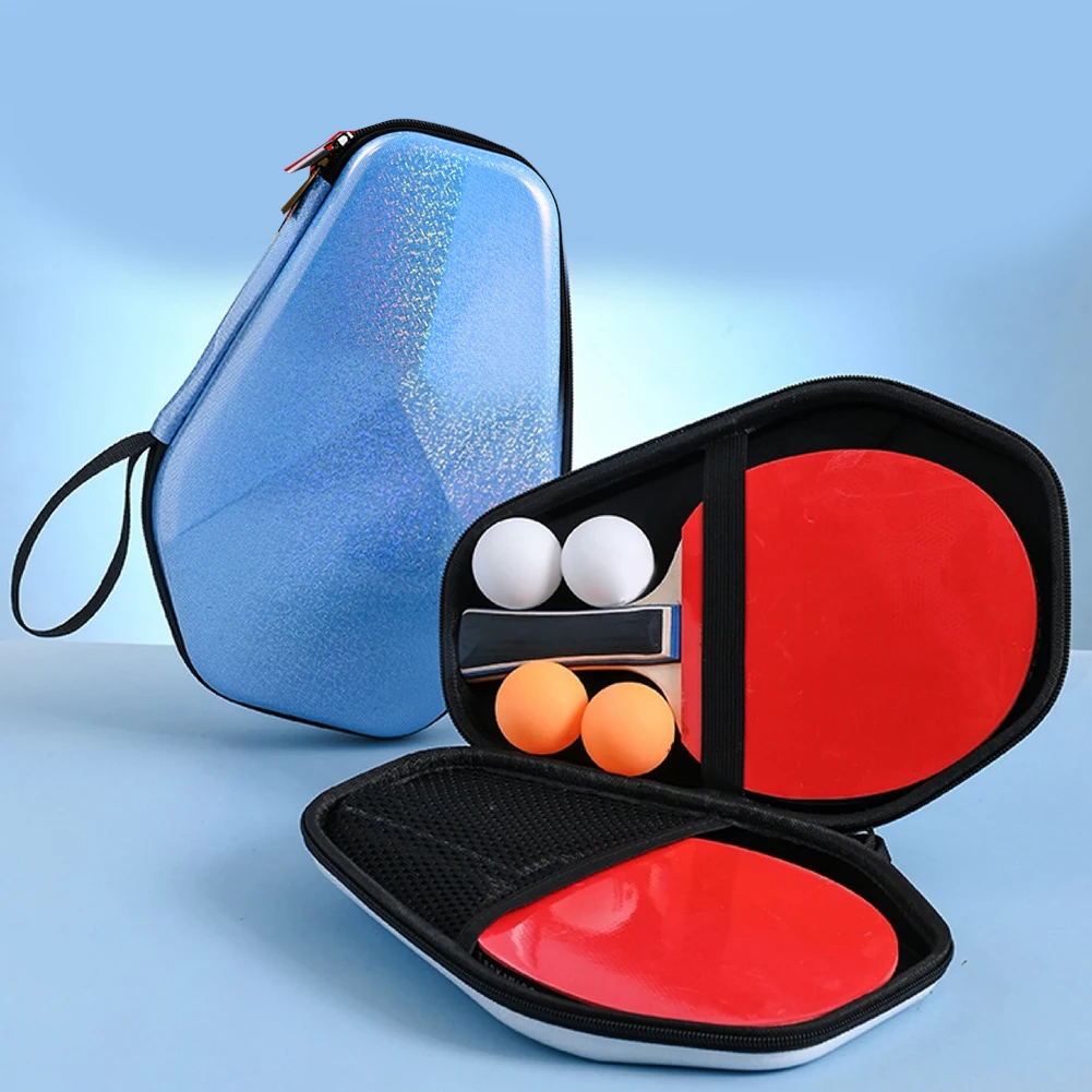 1 Pcs Table Tennis Racket Bag EVA Large Capacity Hard Shell Table Tennis Paddle Box Case Storage Bag Outdoor Sports Accessories