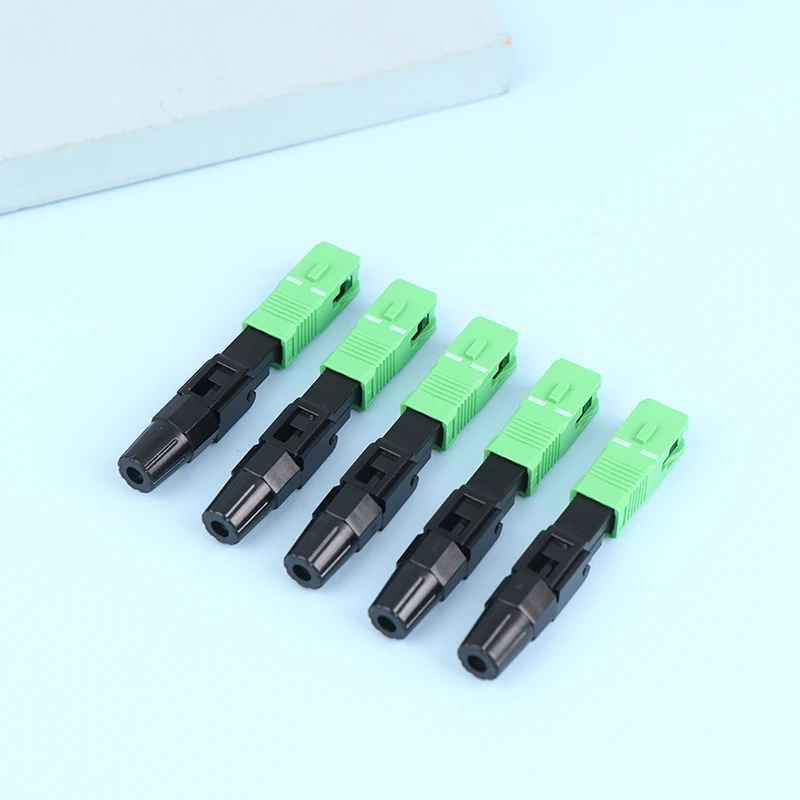5Pcs FTTH SC APC Single Mode SC UPC Fibra รptica Conector Rรกpido FTTH Fibra รptica Conector Rรกpido SC Fiber Field Assembly