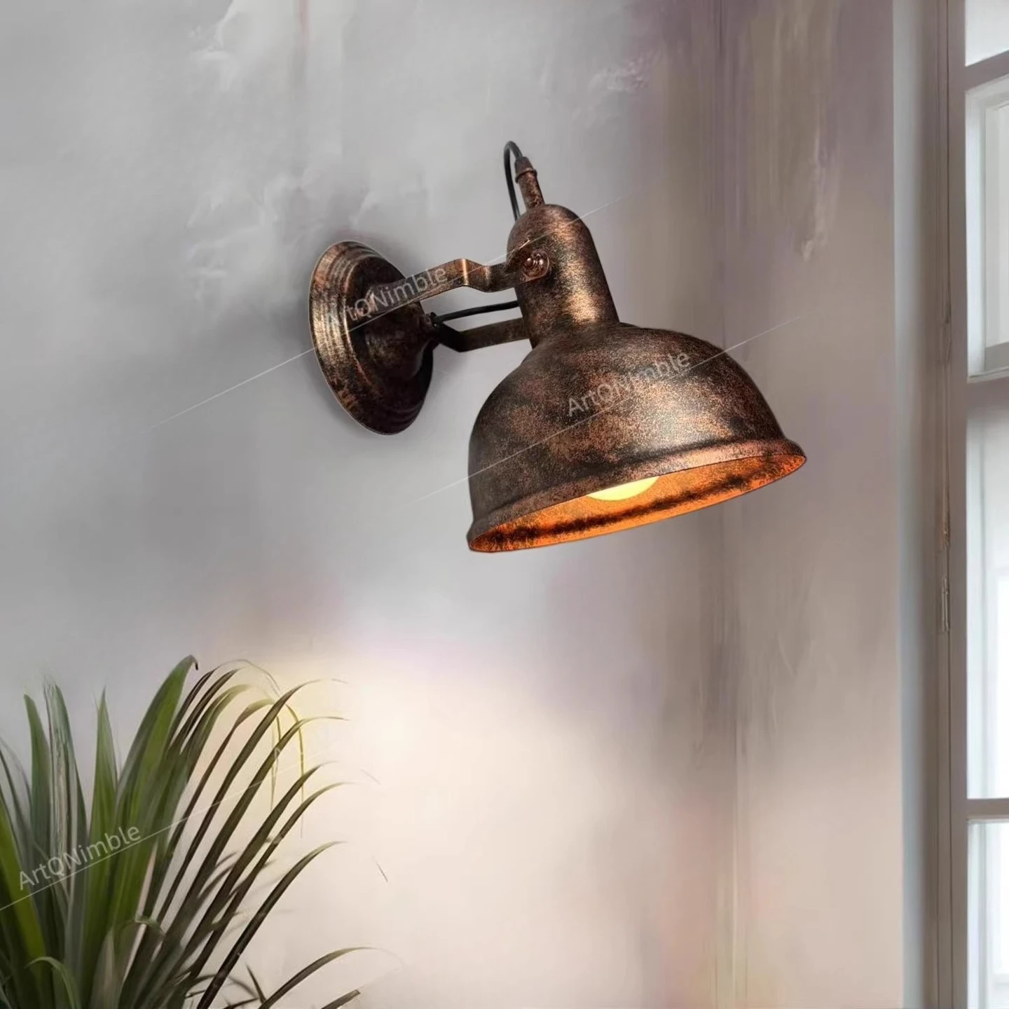 Retro Industrial Outdoor Waterproof Wall Lamp for Front Door Entryway Porch Balcony Hallway Corridor Bathroom Lighting Fixture
