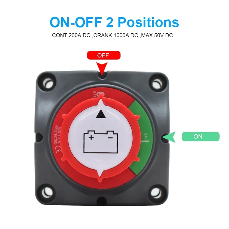 Heavy Duty Dpdt 12V 24V 48V Dual Car Vehicle RV Marine Boat Battery Isolator Master Kill Switch Disconnect Power Cut Off Kit