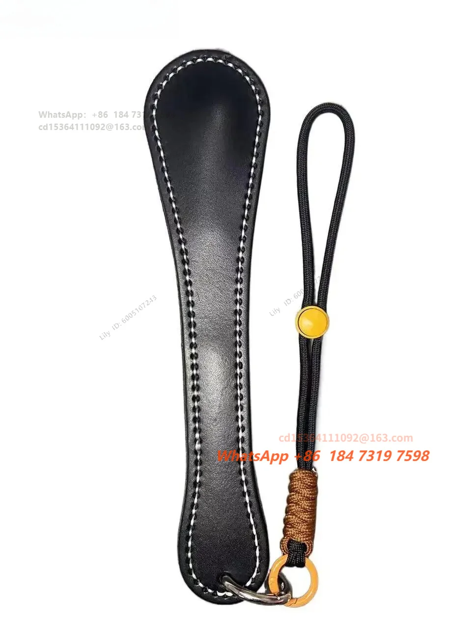 Classic Boston Leather Racket Multi-function Self-defense Cowhide Racket Contains Block Portable *Self-defense Tool