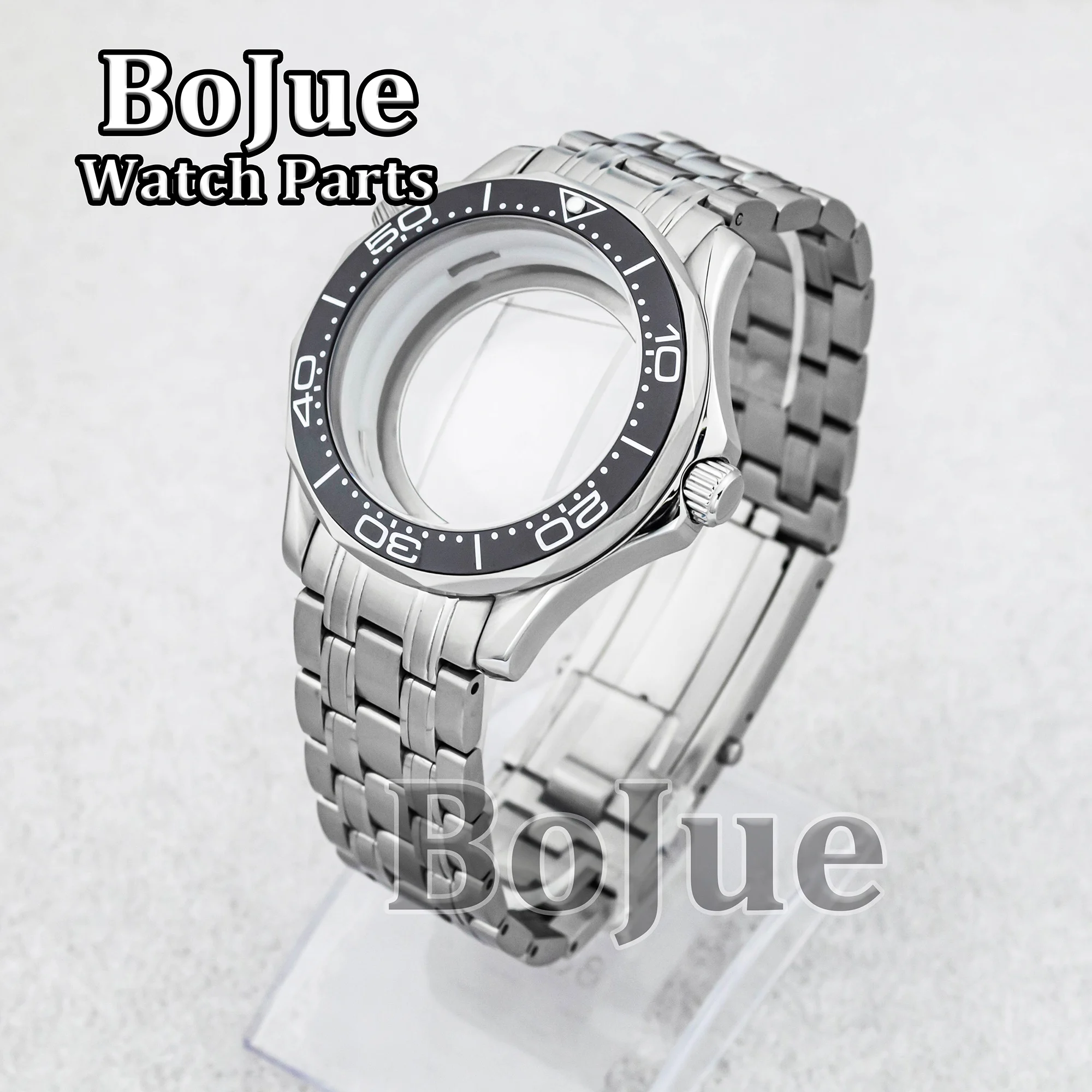 

Seamaster 300 Case Strap 316L Stainless Steel Bracelet Watch Band for NH35 NH36 Movement Seamaster Case 41mm Case Dial Hands