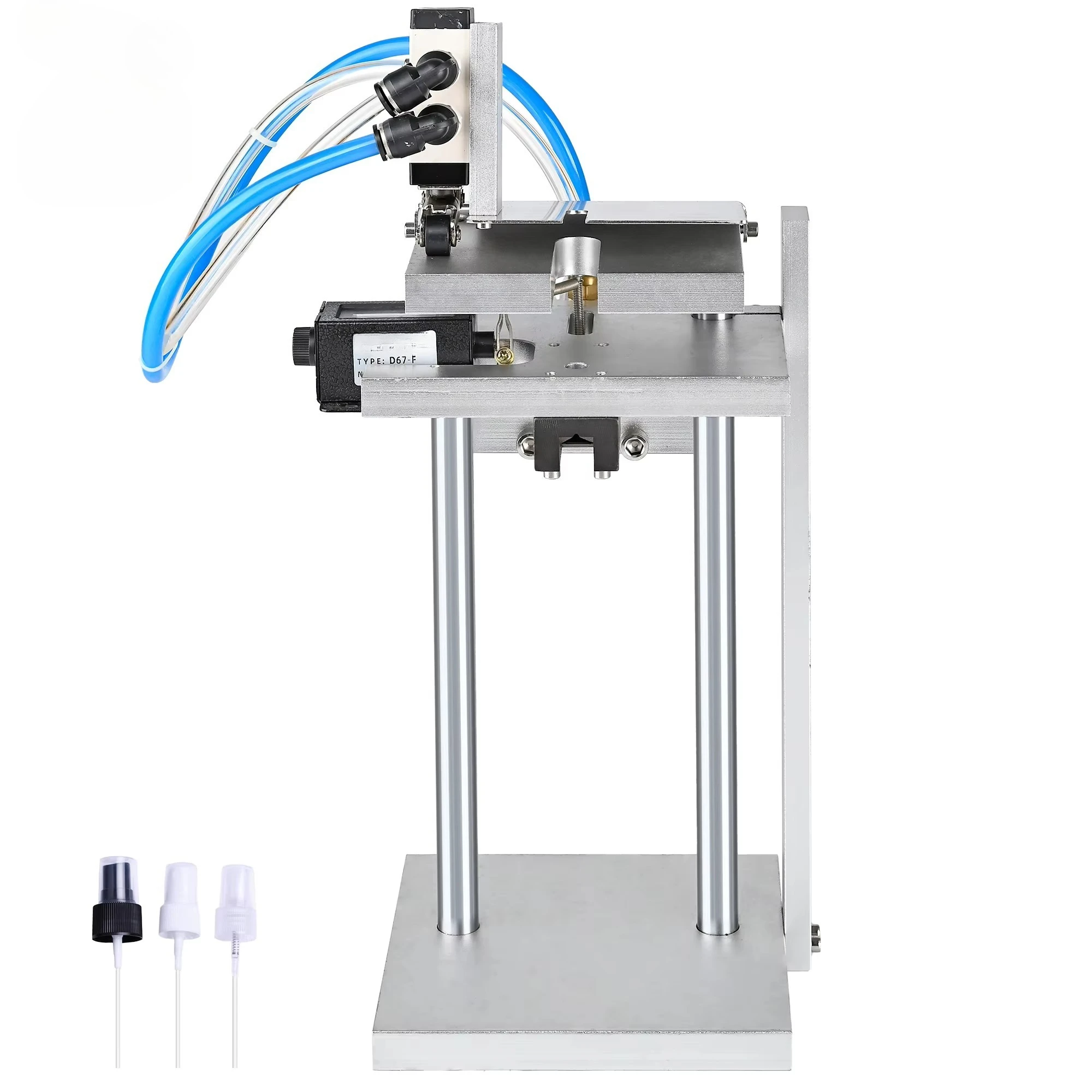 New Aluminum Alloy Material Semi Automatic Pneumatic V Shape Plastic Lotion Shampoo Perfume Bottle Plastic Pump Tube Cutter