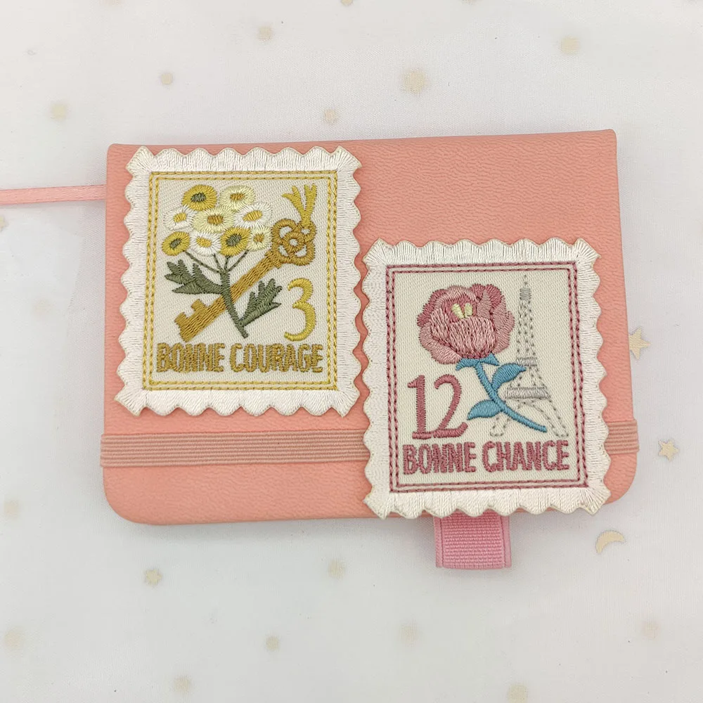 Stamp Plant Flower Embroidery patch Patches For Clothing Parches Ropa Termoadhesiv Para Iron On Bordados La Clothes Naszywki
