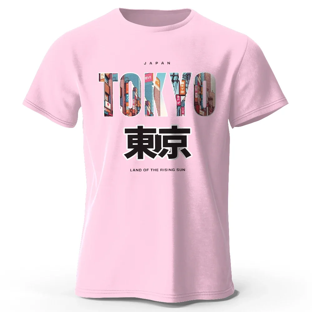 Tokyo Printed Fashion Forward 100% Cotton T-Shirt, Ultra Soft Round Neck Short Sleeve Tee, Perfect for Men & Women