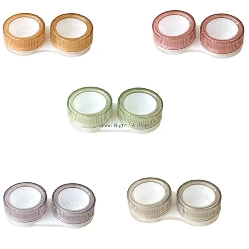 

Double Deck Transparent Contact Lenses Holder Hygienic Storage Secure Seal Portable ABS Case